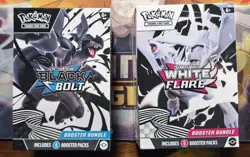 Pokemon TCG Scarlet & Violet White Flare & Black Bolt Booster Bundle Sealed - Image 1