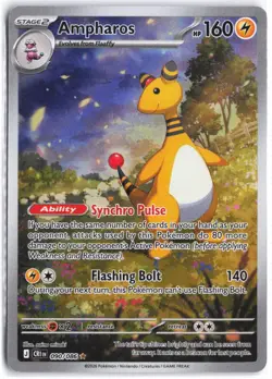 Ampharos 090/086 Shiny Rare ME04: Chaos Rising Pokemon NM - Image 1