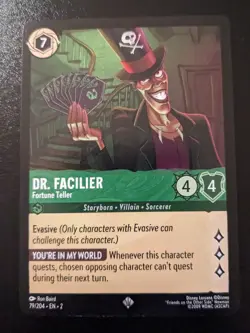 Dr. Facilier - Fortune Teller 79/204 Super Rare Rise Of The Floodborn Lorcana - Image 1