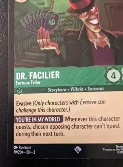 Dr. Facilier - Fortune Teller 79/204 Super Rare Rise Of The Floodborn Lorcana - Image 4