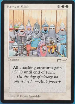 Army of Allah (a Dark) Arabian Nights NM White Common CARD (517382) ABUGames - Image 1