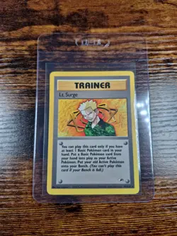 Pokemon TCG Trainer Lt. Surge, Gym Heroes Unlimited Edition, Card 101/132 - Image 3