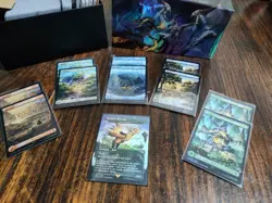 Final Fantasy Magic The Gathering Lot, Chocobo Track Lands & Promo Card 483 - Image 1