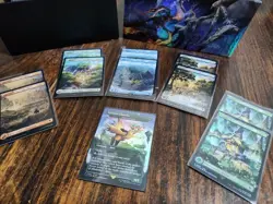 Final Fantasy Magic The Gathering Lot, Chocobo Track Lands & Promo Card 483 - Image 2