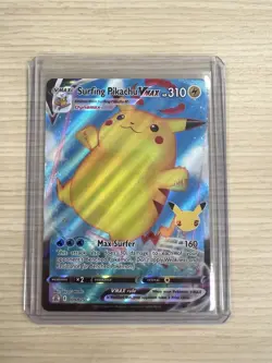 Pokemon Pikachu TCG Surfing VMAX Celebrations Holo Ultra Rare Card 009/025 - Image 3