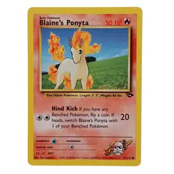 Pokemon TCG Blaine's Ponyta Gym Challenge 64/132 Unlimited Near MINT - Image 1