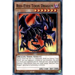 Red-Eyes Toon Dragon LDS1-EN066 Yu-Gi-Oh! Card Common 1st Edition - Image 1