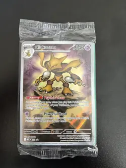 Pokemon Alakazam TCG Mega Evolution Promo Holo Card Sealed Mint Condition - Image 1