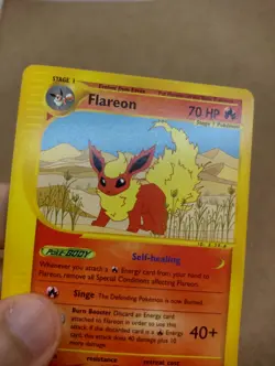 Flareon - 8/144 - Pokemon Skyridge Non-Holo Rare Card WOTC Near Mint Condition - Image 3