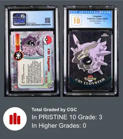 CGC 10 Pristine Cloyster #91 Topps Chrome Series 2 Pokemon Blue Label POP 3 WOTC - Image 3