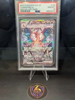 PSA 10 Charizard ex 134/108 Japanese SV3 Ruler of the Black Flame SAR Pokemon - Image 1