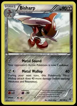Bisharp 82/146 XY Reverse Holo Rare LP Pokemon 2014 - Image 1