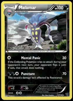 Malamar 77/146 XY Reverse Holo Rare NM Pokemon 2014 - Image 1