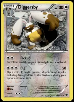 Diggersby 112/146 XY Reverse Holo Uncommon LP Pokemon 2014 - Image 1