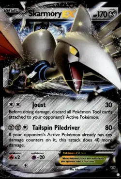 Skarmory EX 80/146 XY Holo EX Rare NM Pokemon 2014 - Image 1