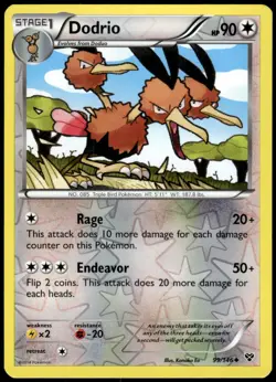 Dodrio 99/146 XY Reverse Holo Uncommon NM Pokemon 2014 - Image 1
