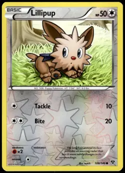 Lillipup 108/146 XY Reverse Holo Common VLP Pokemon 2014 - Image 1