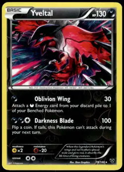 Yveltal 78/146 XY Reverse Holo Rare VLP Pokemon 2014 - Image 1