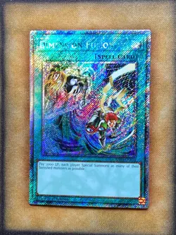Yugioh Dimension Fusion RA03-EN136 Platinum Secret Rare 1st Ed NM - Image 1