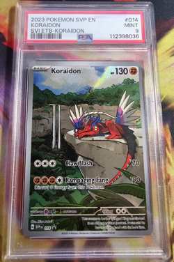 2023 POKEMON SVP SCARLET & VIOLET ELITE TRAINER BOX PROMO #014 KORAIDON PSA 9 - Image 1