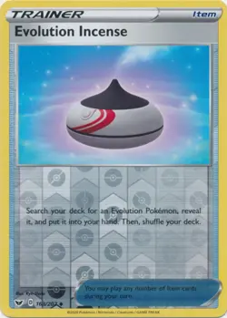 NM-Mint Evolution Incense - 163/202 - Uncommon - Reverse Holo Pokemon Sword and - Image 1