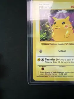 LP Shadowless Red Cheeks Pikachu 058/102 Pokemon Base Set - Image 4