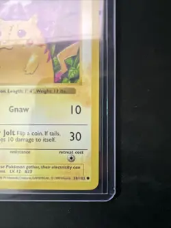 LP Shadowless Red Cheeks Pikachu 058/102 Pokemon Base Set - Image 5