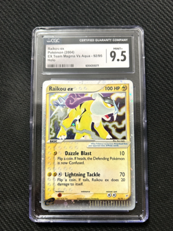 Raikou ex Pokemon 2004 EX Team Magma Vs Aqua 92/95 Holo MINT CGC 9.5 - Image 1