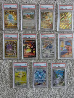 Pokemon PSA 9 Lot of 11! Lance's Charizard, Evee Master Ball, Gengar TG & More!! - Image 1