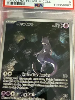 2023 POKEMON SVP EN-SV BLACK STAR PROMO 151 ULTRA-PREM COLL #052 MEWTWO PSA 9 - Image 3