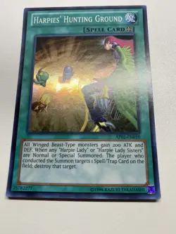 Yu-Gi-Oh! Harpies’ Hunting Ground Super Rare Unlimited AP02-EN010 MP - Image 1