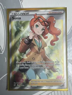 Pokemon Card Sonia 192/192 Rebel Clash Full Art Ultra Rare Trainer Card - Image 1