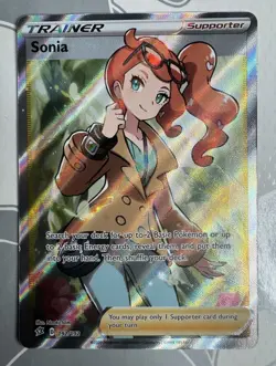 Pokemon Card Sonia 192/192 Rebel Clash Full Art Ultra Rare Trainer Card - Image 2