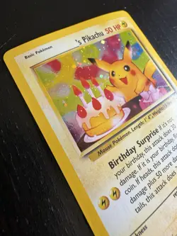 Birthday Pikachu #24 Black Star Promo Pokemon Card - WOTC 1999 - LP/MP - Image 3