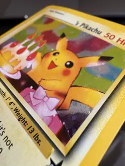 Birthday Pikachu #24 Black Star Promo Pokemon Card - WOTC 1999 - LP/MP - Image 4