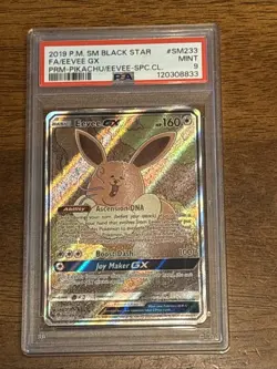 Pokemon Eevee GX SM233 Black Star Promo Full Art Holo Card PSA 9 - Image 1