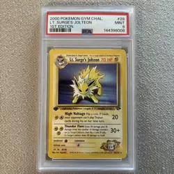 Pokemon TCG Lt. Surge's Jolteon 28/132 Gym Challenge PSA 9 Mint - Image 1