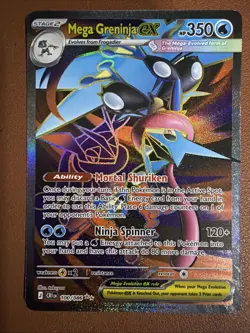 Pokemon Mega Greninja EX Full Art Holo Ultra Rare CRIEN 100/086 350 HP Stage 2 - Image 1