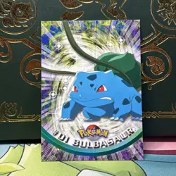 Topps Pokemon TCG Bulbasaur 01 Pokemon Topps Series 1 LP + - Image 1