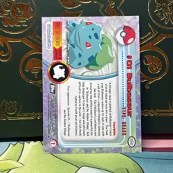Topps Pokemon TCG Bulbasaur 01 Pokemon Topps Series 1 LP + - Image 2