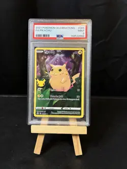 2021 Pokemon Celebrations 005/025 Full Art Pikachu PSA9 - Image 1