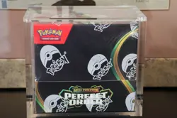Pokemon TCG Mega Evolution Perfect Order Booster Box SEALED With Acrylic Case - Image 1
