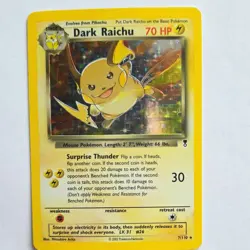 The Pokemon Company Dark Raichu Legendary Collection Holo Rare 7/110 70 HP 2002 - Image 1