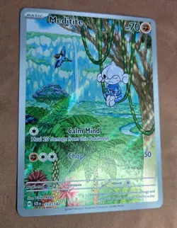 Pokemon TCG Meditite #153/142 Stellar Crown Illustration Rare NM Condition - Image 4