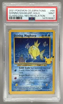 6067 Shining Magikarp 2021 Pokemon Sword & Shield Celebrations Classic #66 PSA 9 - Image 1
