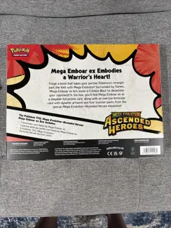Pokemon TCG Ascended Heroes Mega Emboar Ex Box 4 Booster Packs New Sealed - Image 2