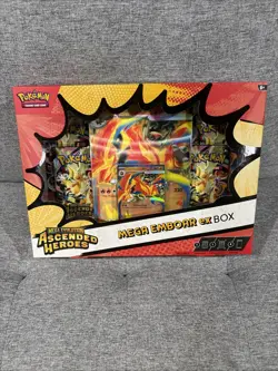 Pokemon TCG Ascended Heroes Mega Emboar Ex Box 4 Booster Packs New Sealed - Image 3