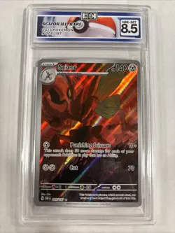2023 Pokemon Scizor Illustration Rare #205 HGC 8.5 (sb3) - Image 1