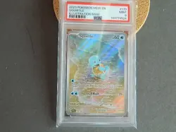 Pokemon Squirtle Illustration Rare 170/165 Sv: Scarlet & Violet 151 PSA 9 Holo - Image 1