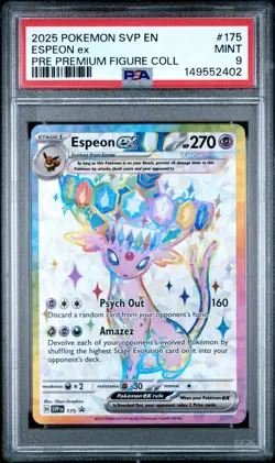 2025 POKEMON SVP EN-SV BLACK STAR PROMO #175 ESPEON EX PSA 9 - Image 1